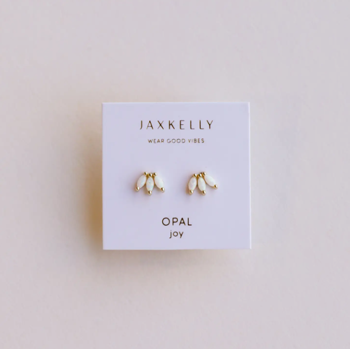 JaxKelly Opal Crown Stud Earring
