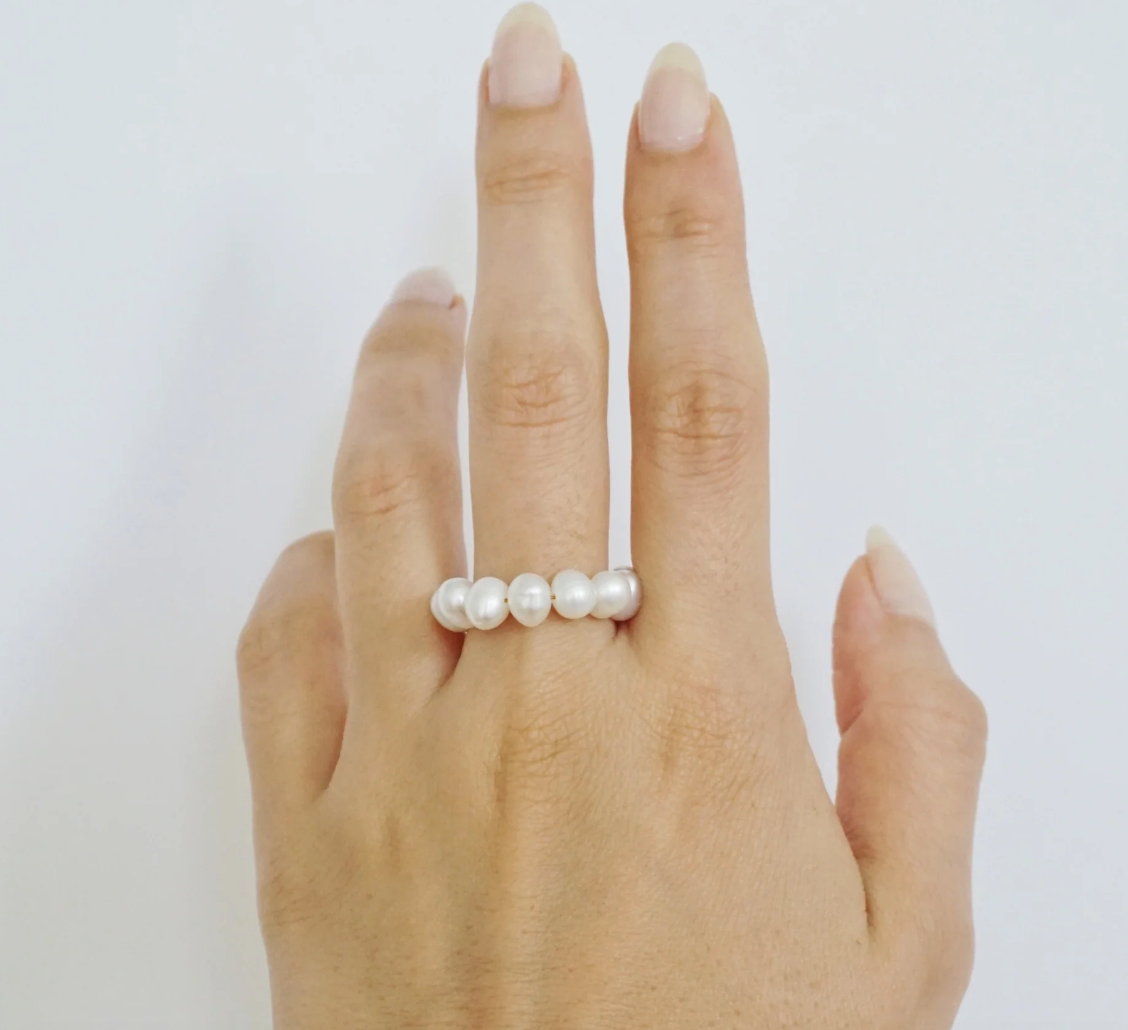 Anita Berisha She is Kind 3mm Pearl Ring