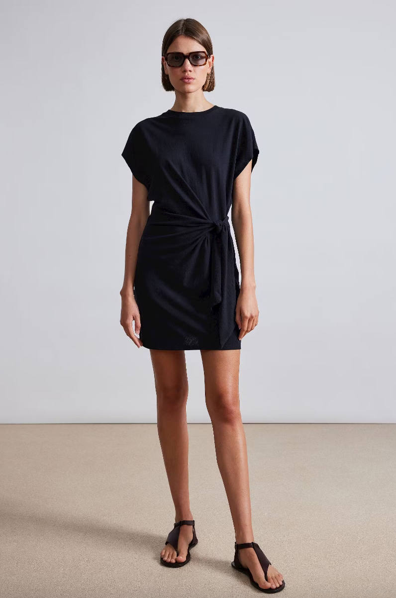 Apiece Apart Nina Cinched Mini Dress Black