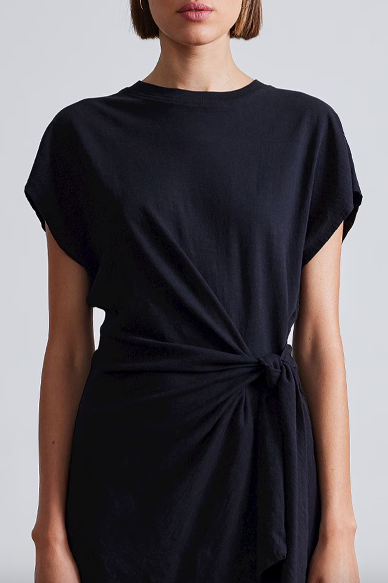 Apiece Apart Nina Cinched Mini Dress Black