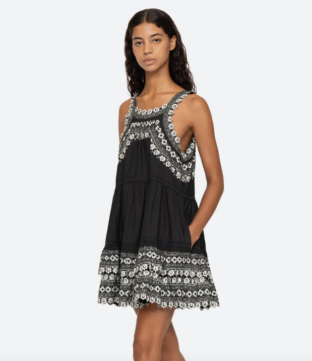 Sea Amina Embroidery Tank Dress