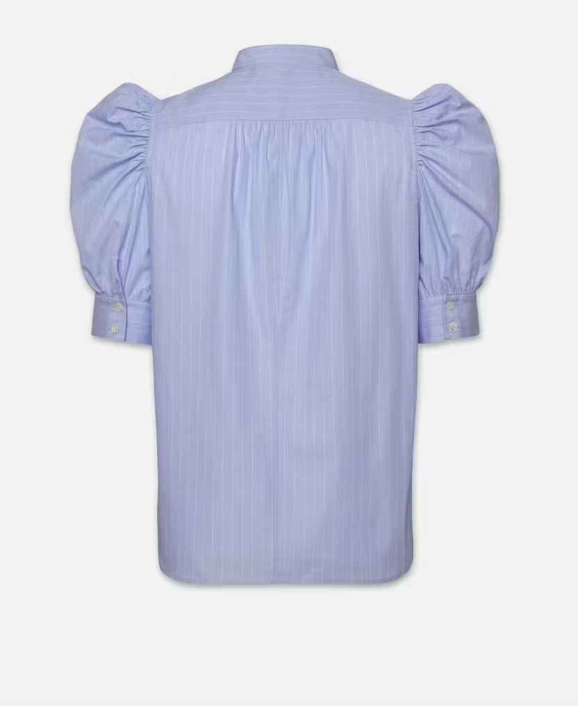 Frame Ruched Puff Sleeve Shirt
