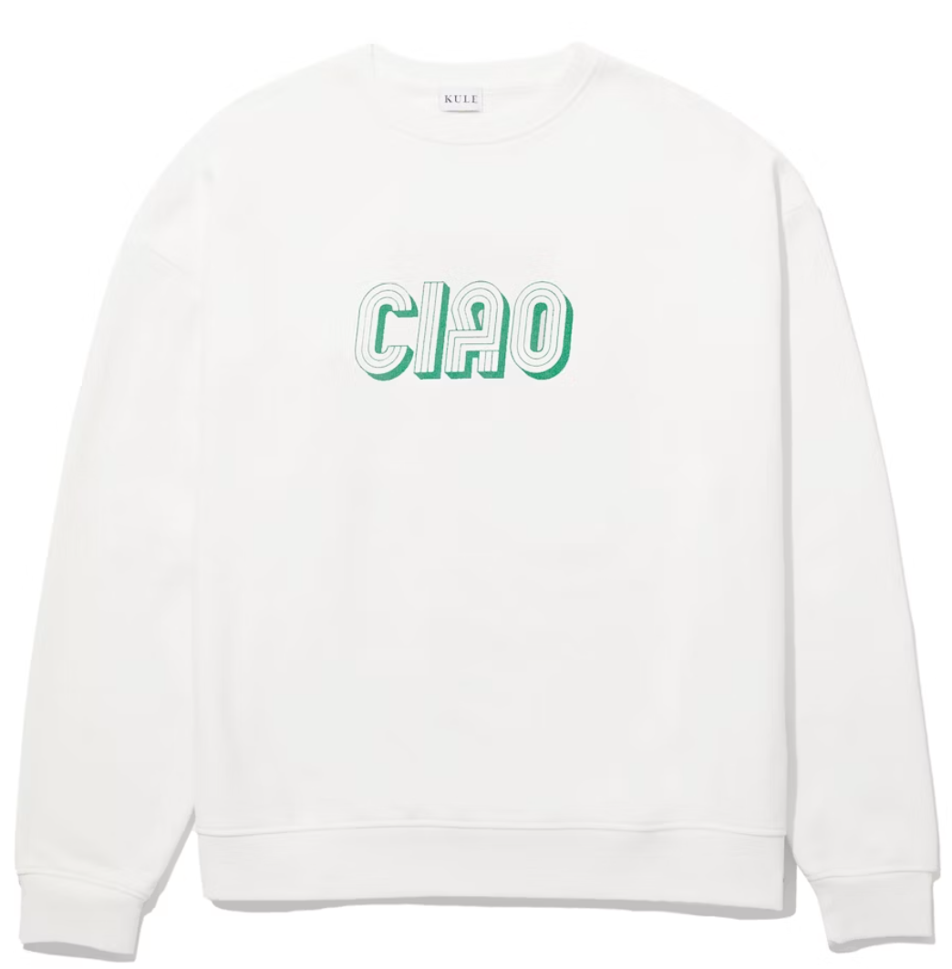 KULE The Oversized CIAO Sweatshirt Cream