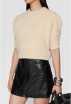 Rebecca Minkoff Crop Campbell Puff Sweater