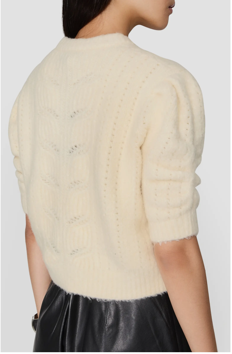 Rebecca Minkoff Crop Campbell Puff Sweater