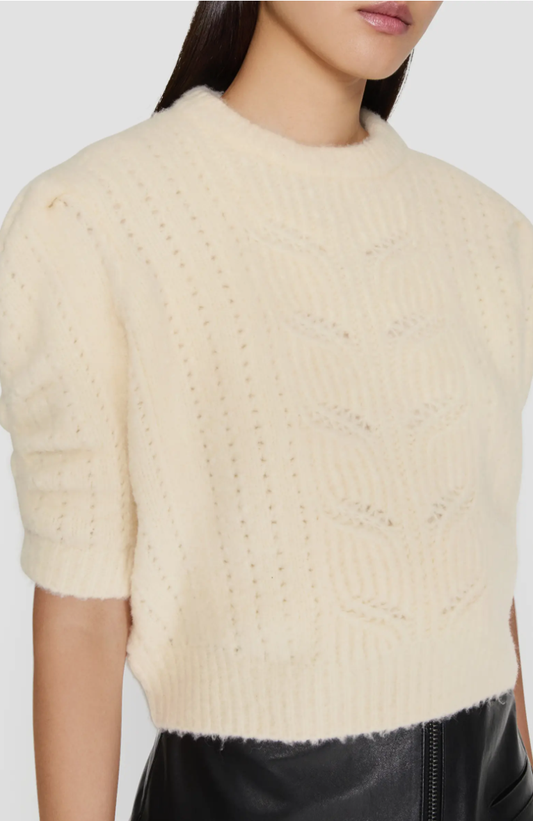 Rebecca Minkoff Crop Campbell Puff Sweater