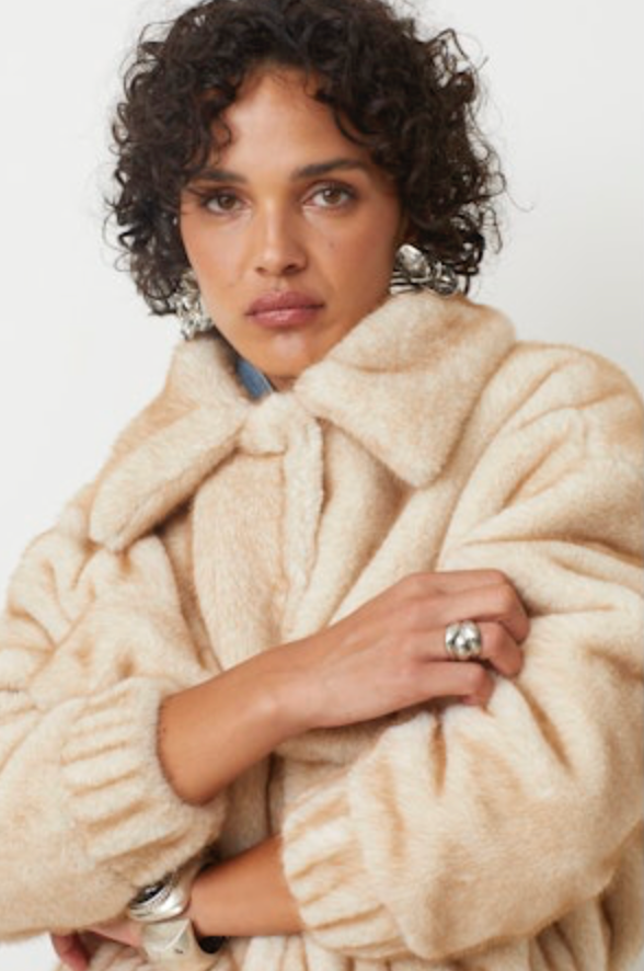 SUNCOO Evan Faux Fur Jacket
