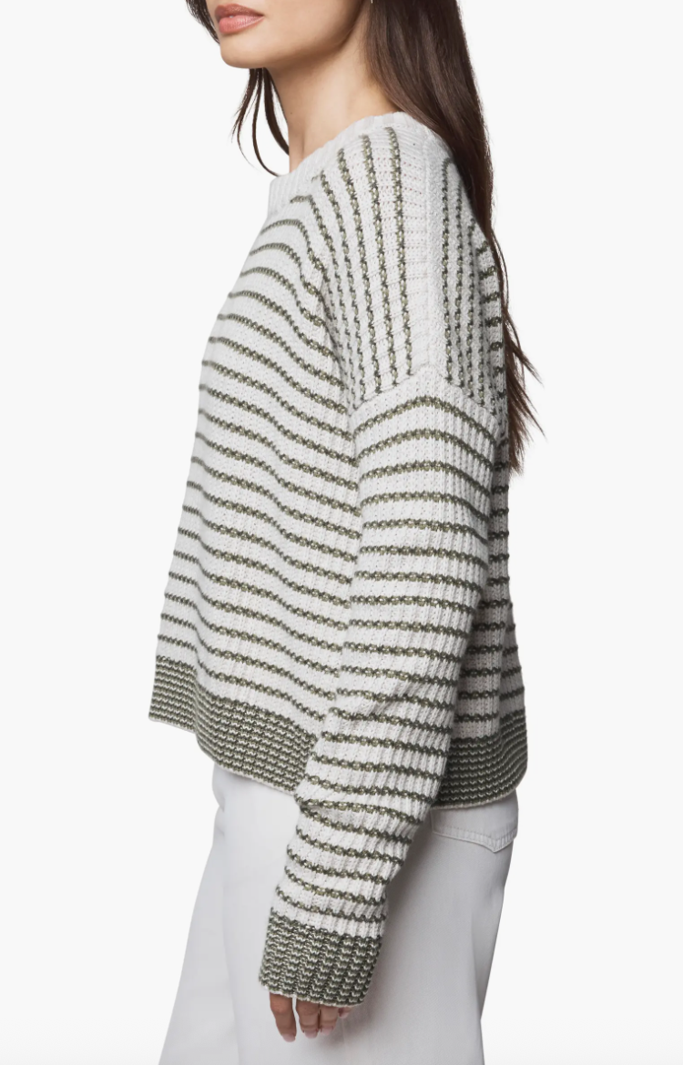 Splendid Lucy Stripe Sweater Green Spruce/Oak RF5S030