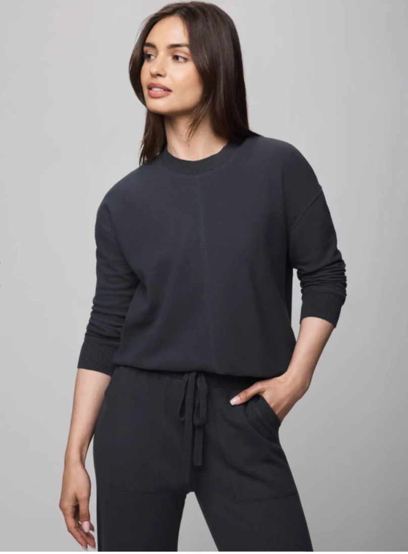 Splendid Winslow Crewneck Pullover in Lead RF5K470