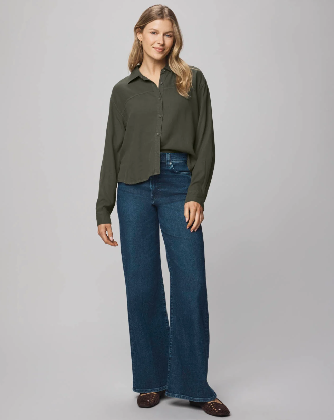 Splendid Joanne Blouse Green Spruce RF5W520