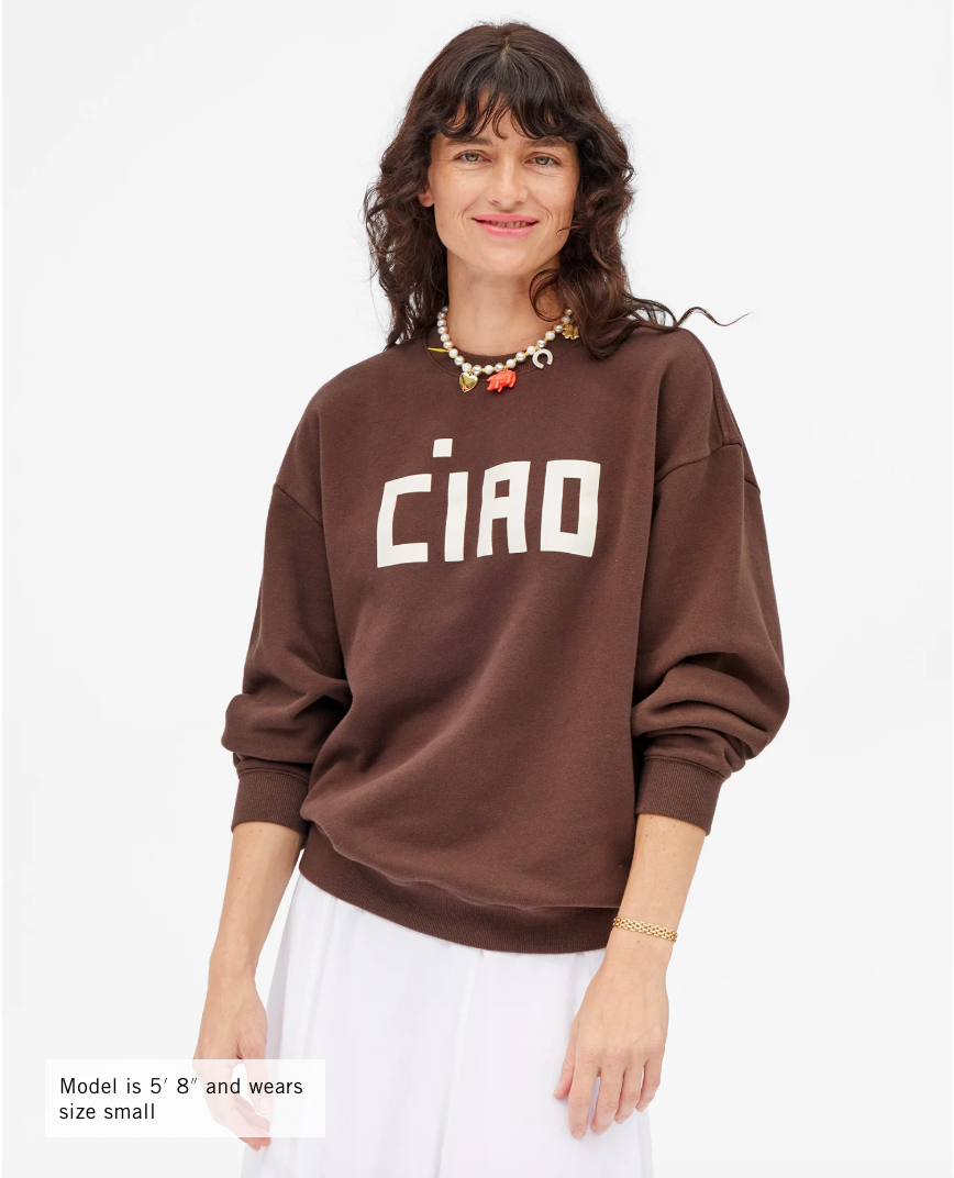 Clare V. Oversized Sweatshirt Block Ciao AP-LS-LS-100355