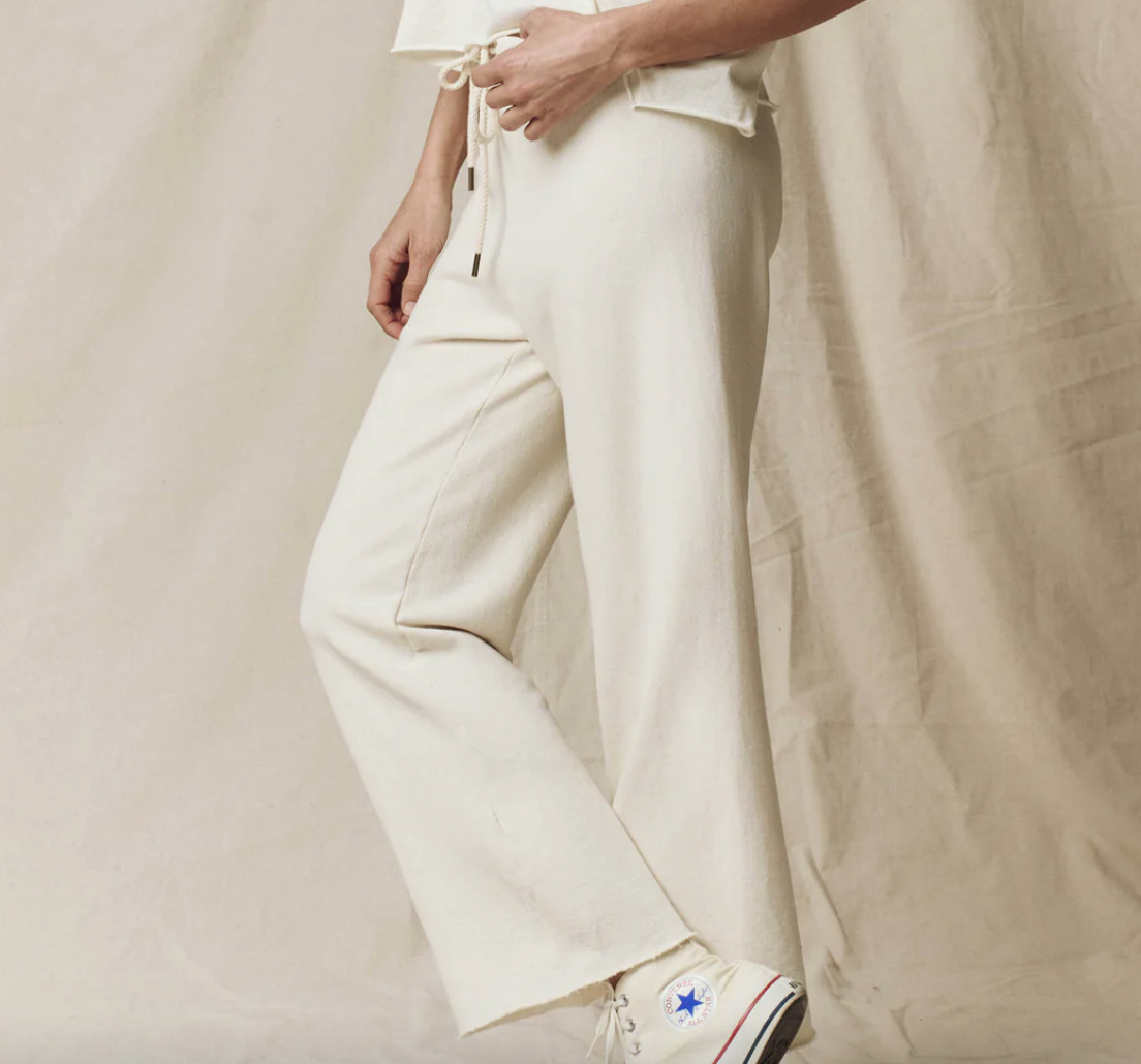 The Great The Wide Leg Cropped Sweatpant