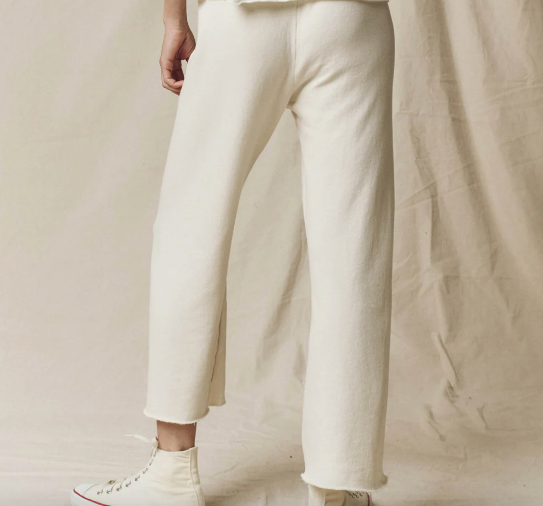 The Great The Wide Leg Cropped Sweatpant