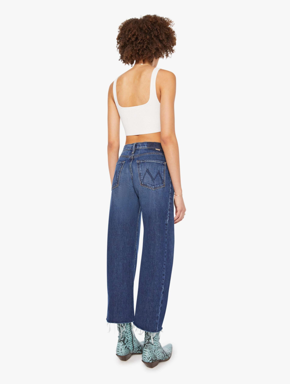 Mother Denim The Mid Rise Full-Pipe Flood Fray 11386-1396-UPL