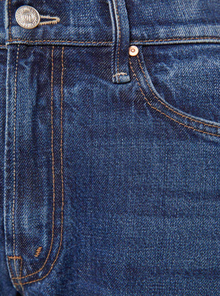 Mother Denim The Mid Rise Full-Pipe Flood Fray 11386-1396-UPL