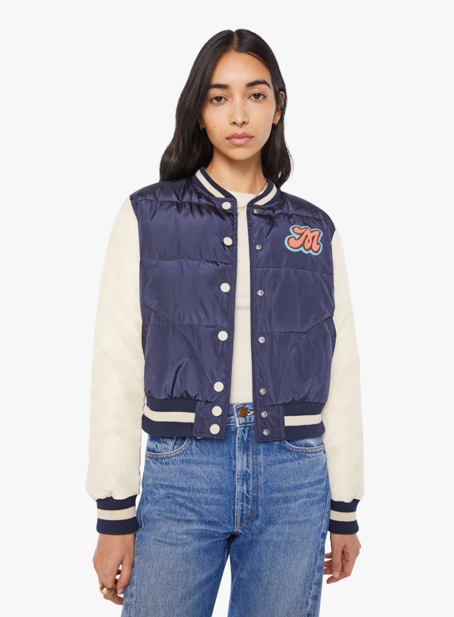 Mother Denim Pillow Talk Letterman Jacket 3027-1836-ING