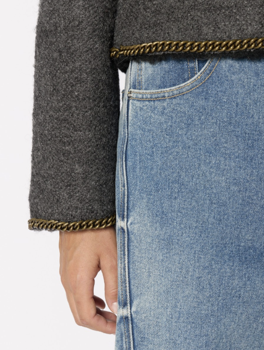 Berenice Melrosechain Short Faux Fur-Lined Coat