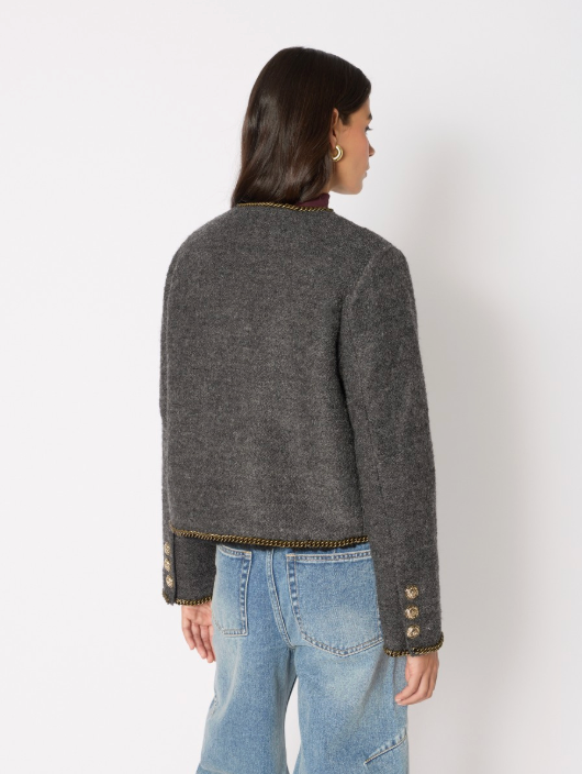 Berenice Melrosechain Short Faux Fur-Lined Coat