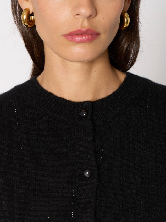 Berenice My Strass Cashmere Cardigan with Rhinestone Stripes