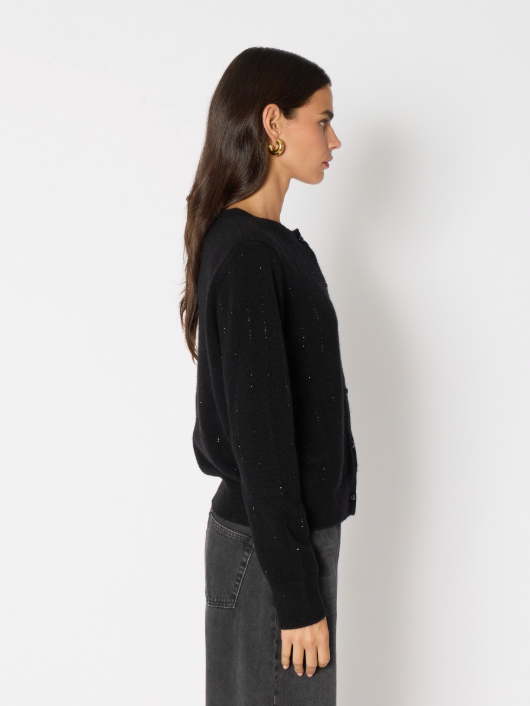 Berenice My Strass Cashmere Cardigan with Rhinestone Stripes