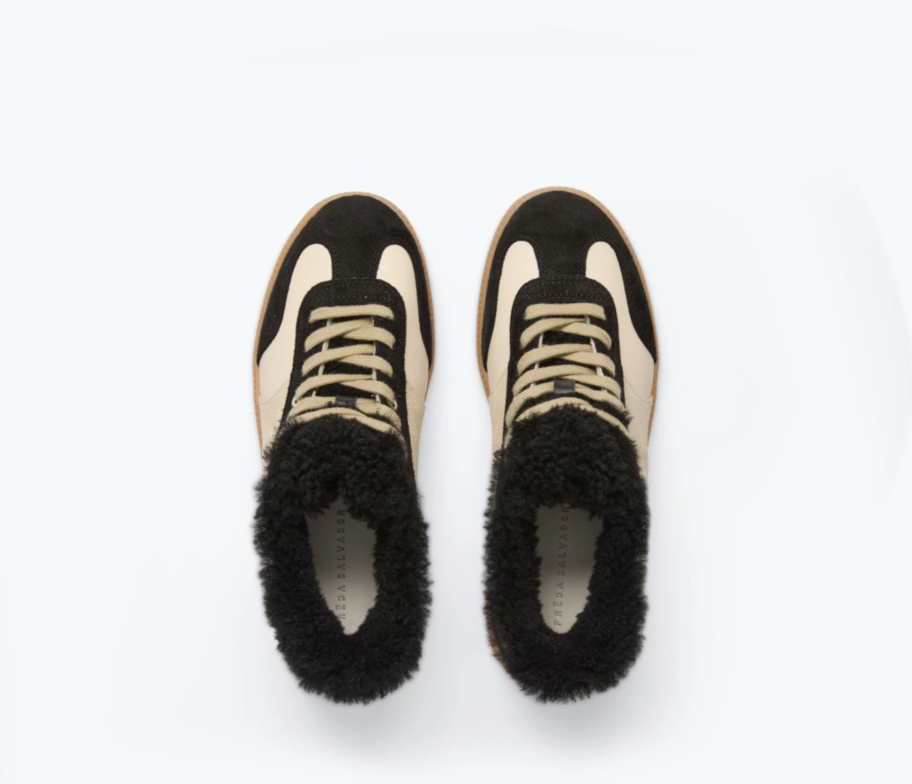 Freda Salvador Jackie Shearling Retro Sneaker