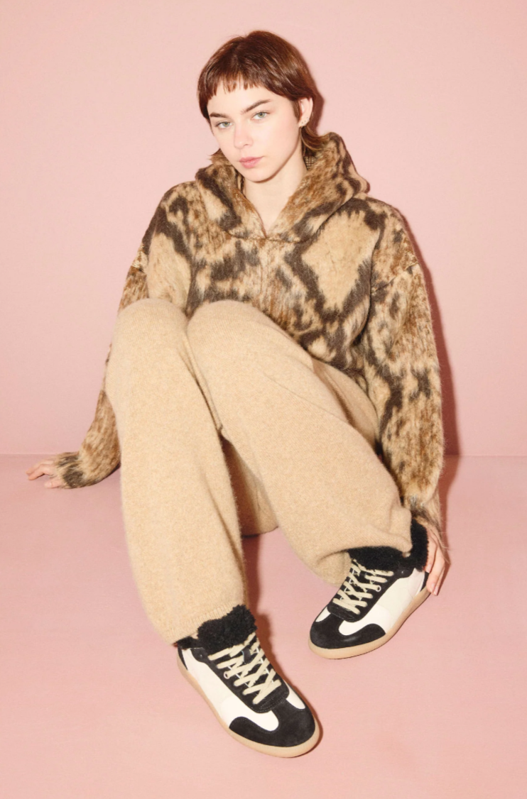 Freda Salvador Jackie Shearling Retro Sneaker