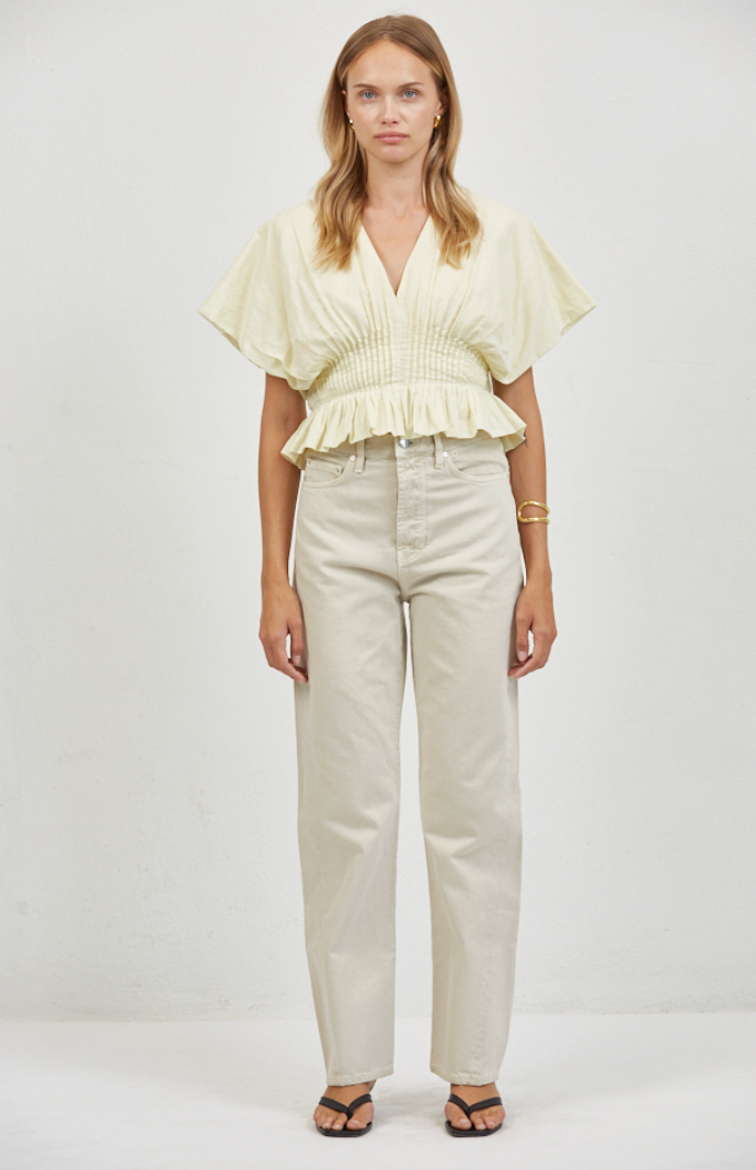 a.ren madine cinched waist top PL2016T