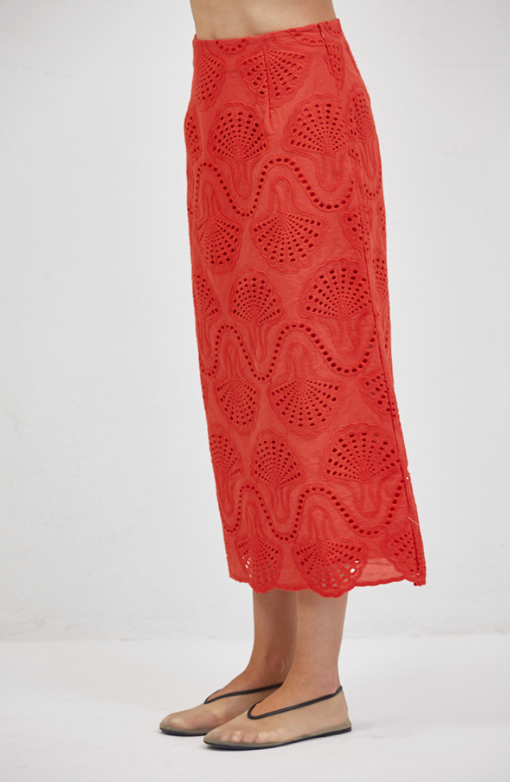 a.ren cannes eyelet skirt PW2031B