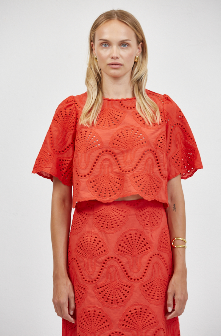 a.ren cannes eyelet top PW2031T