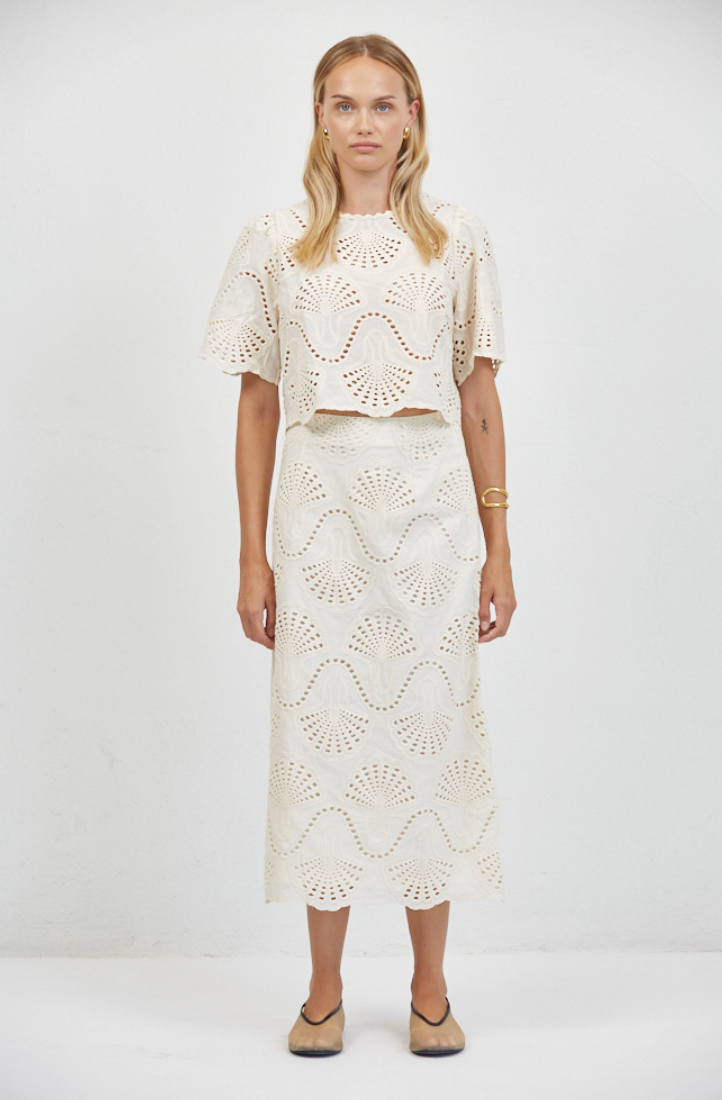 a.ren cannes eyelet top PW2031T