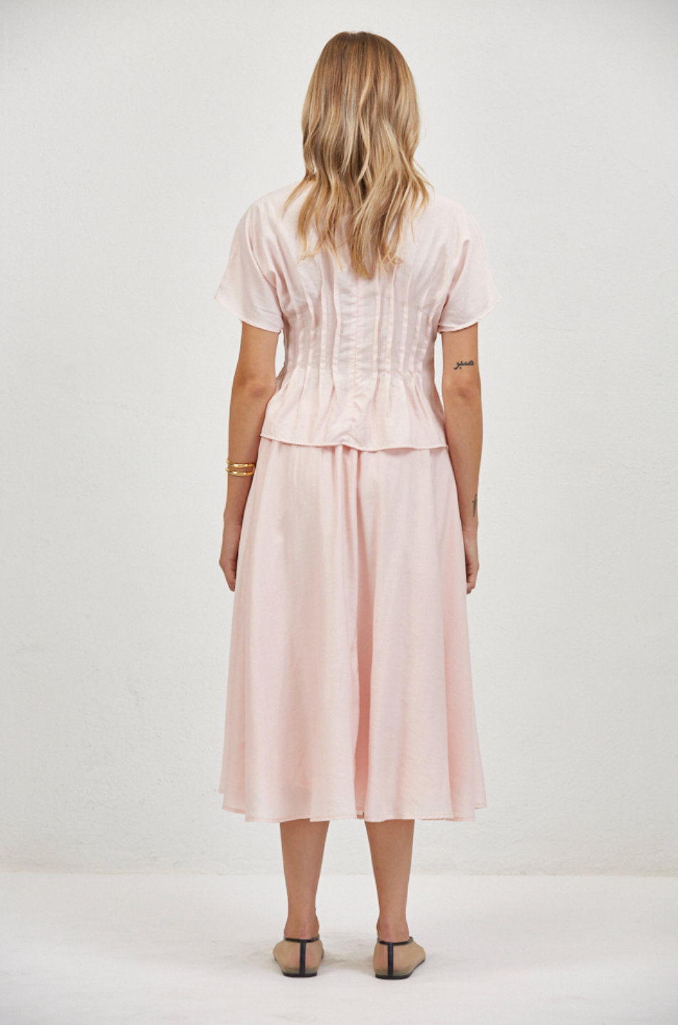 a.ren aurelia pleated top PW2022T2