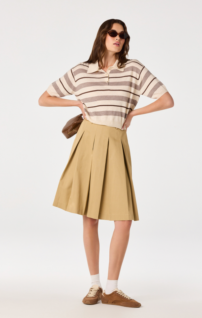 ASTR Alice Pleated Midi Skirt