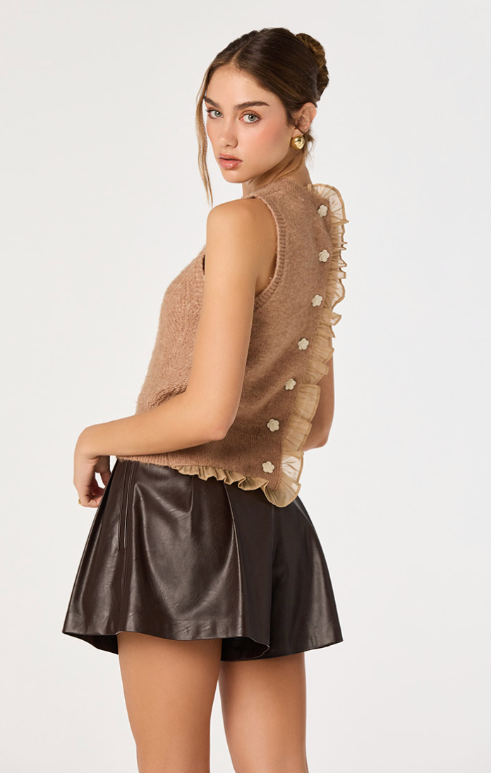 ASTR Pernille Cable Knit Sweater Tank