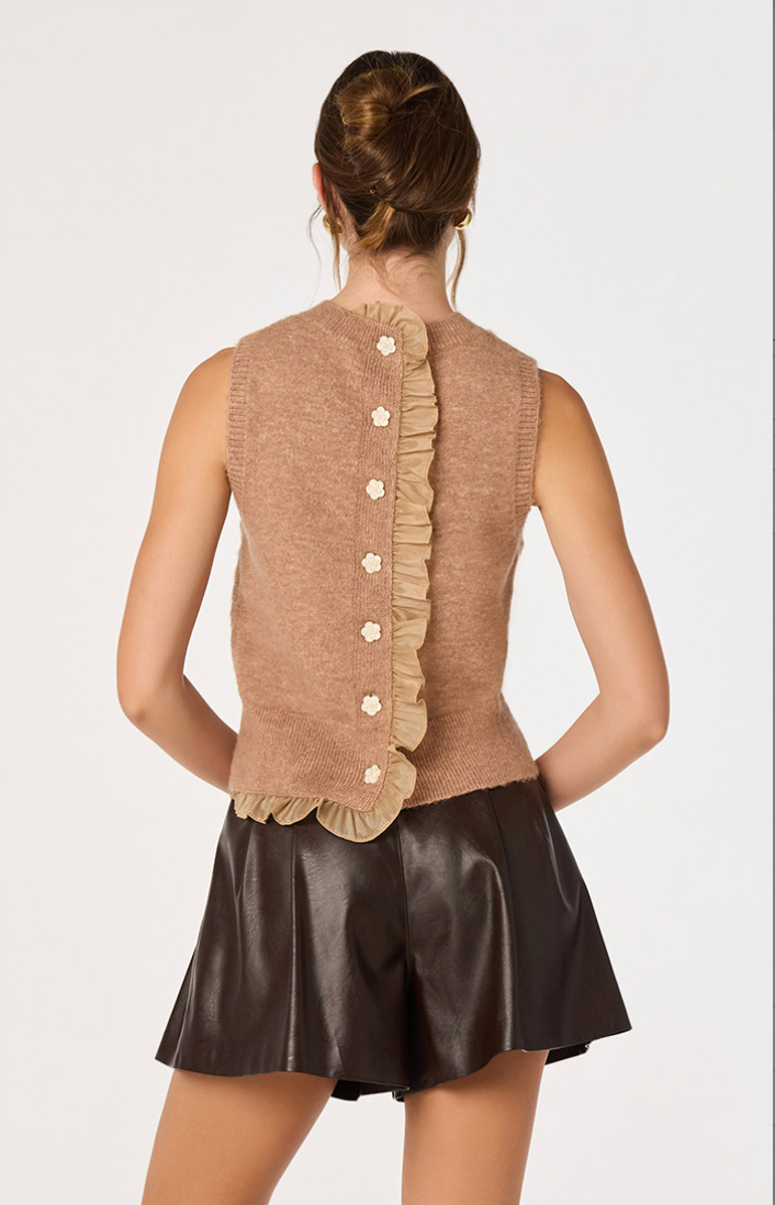 ASTR Pernille Cable Knit Sweater Tank