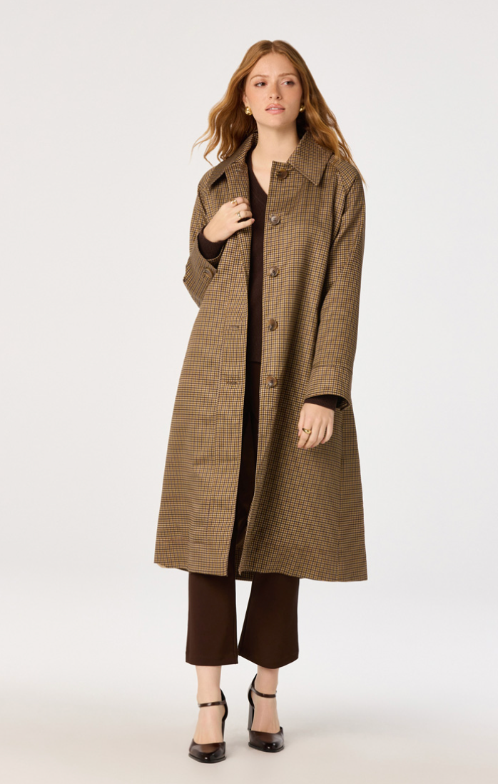 ASTR Heaven Plaid Trench Coat