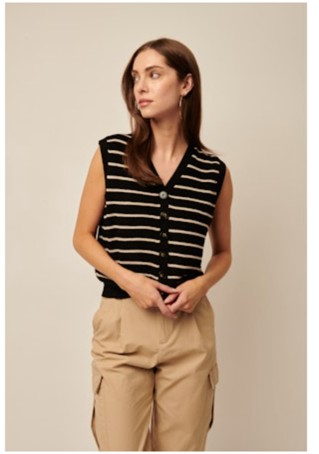 Line the Label Corie Linen-Cotton Vest