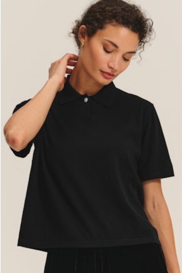 Velvet Emerson Short Sleeve Polo Top