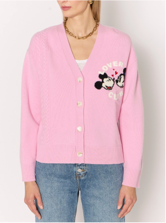 Berenice My Lover Pink Wool V-neck Cardigan