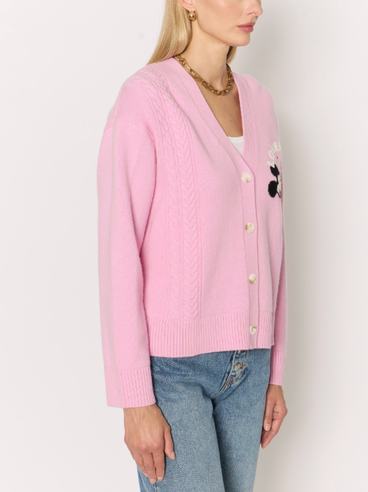 Berenice My Lover Pink Wool V-neck Cardigan