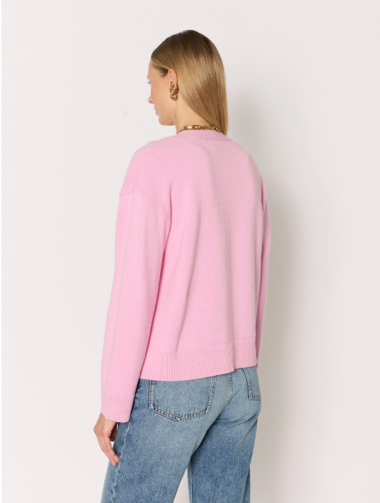 Berenice My Lover Pink Wool V-neck Cardigan