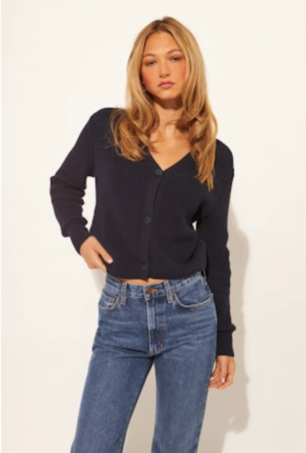 John + Jenn River Cardigan in Navy