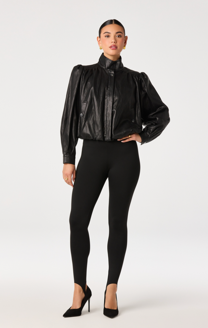 ASTR Estero Faux Leather Bomber Jacket