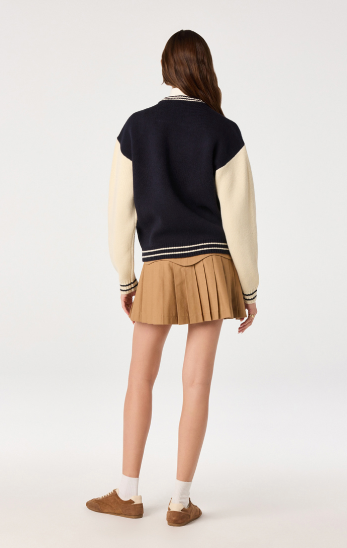 ASTR Grayson Colorblock Varsity Jacket