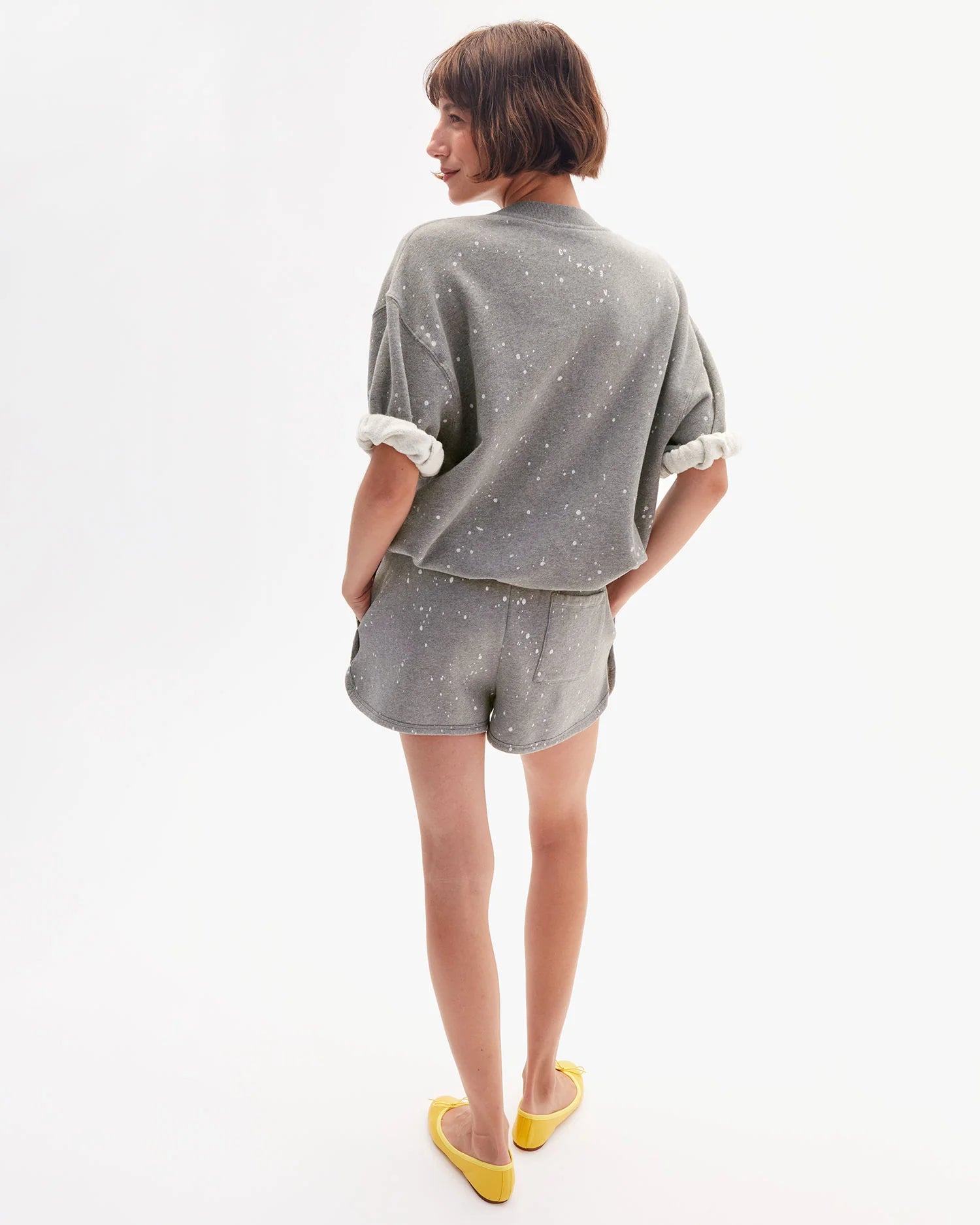 Clare V. Short Sleeve Oversized Sweatshirt CVA1000445