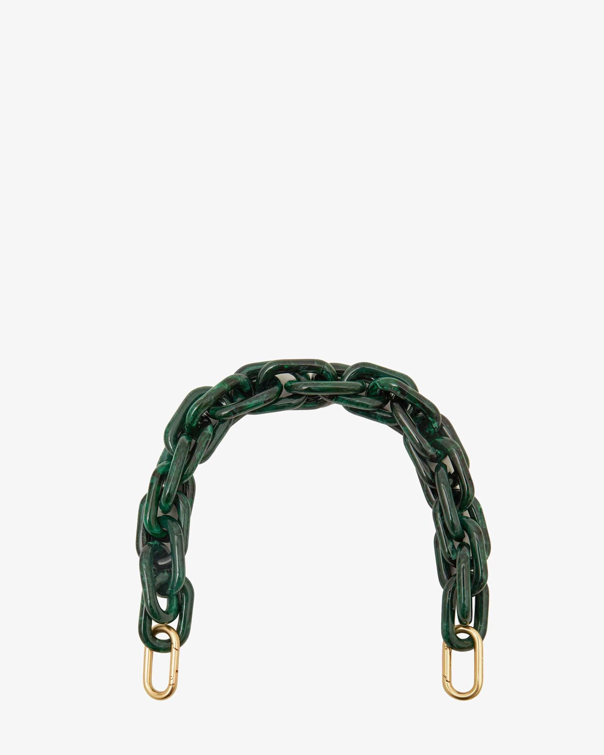 Clare V Shortie Strap - Malachite Resin ST-SH-RZ-100014