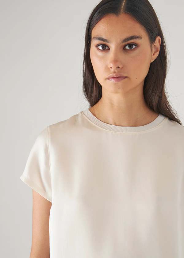 Patrick Assaraf Silk Short Sleeve Tee W47C47X