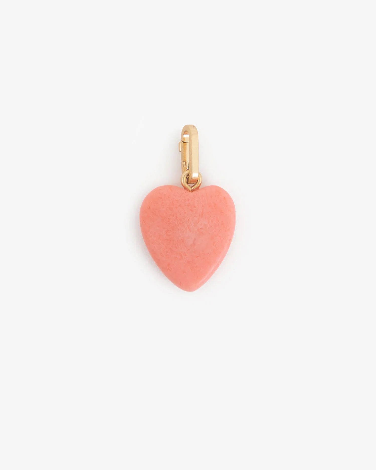 Clare V Coral Stone Heart Charm JW-CH-HM-100029