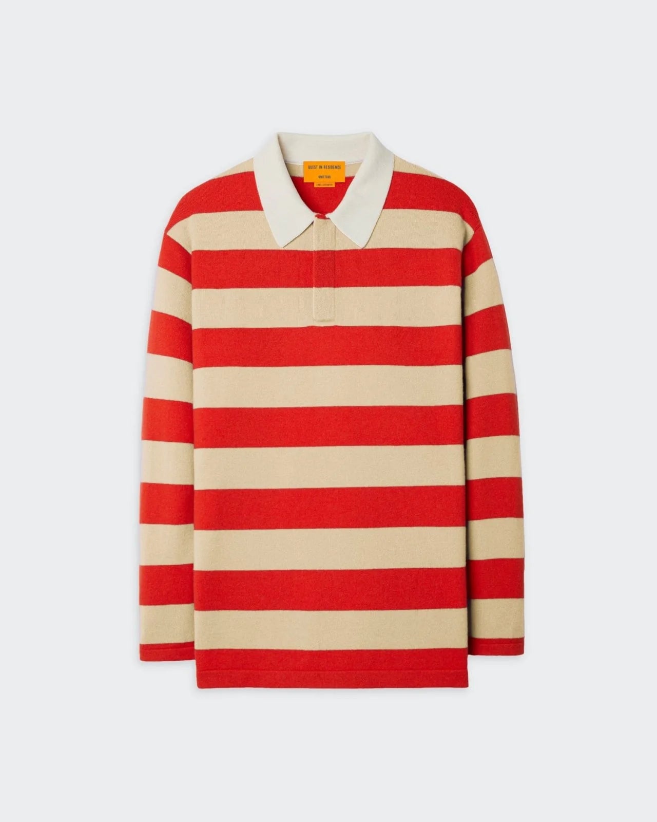 Guest In Residence Striped Rugby Dune/True Red U20011RL