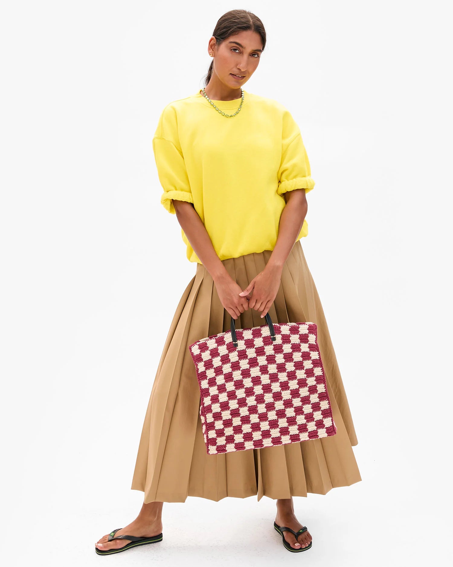 Clare V. Summer Simple Tote CVH1000354-PLMCR-OS