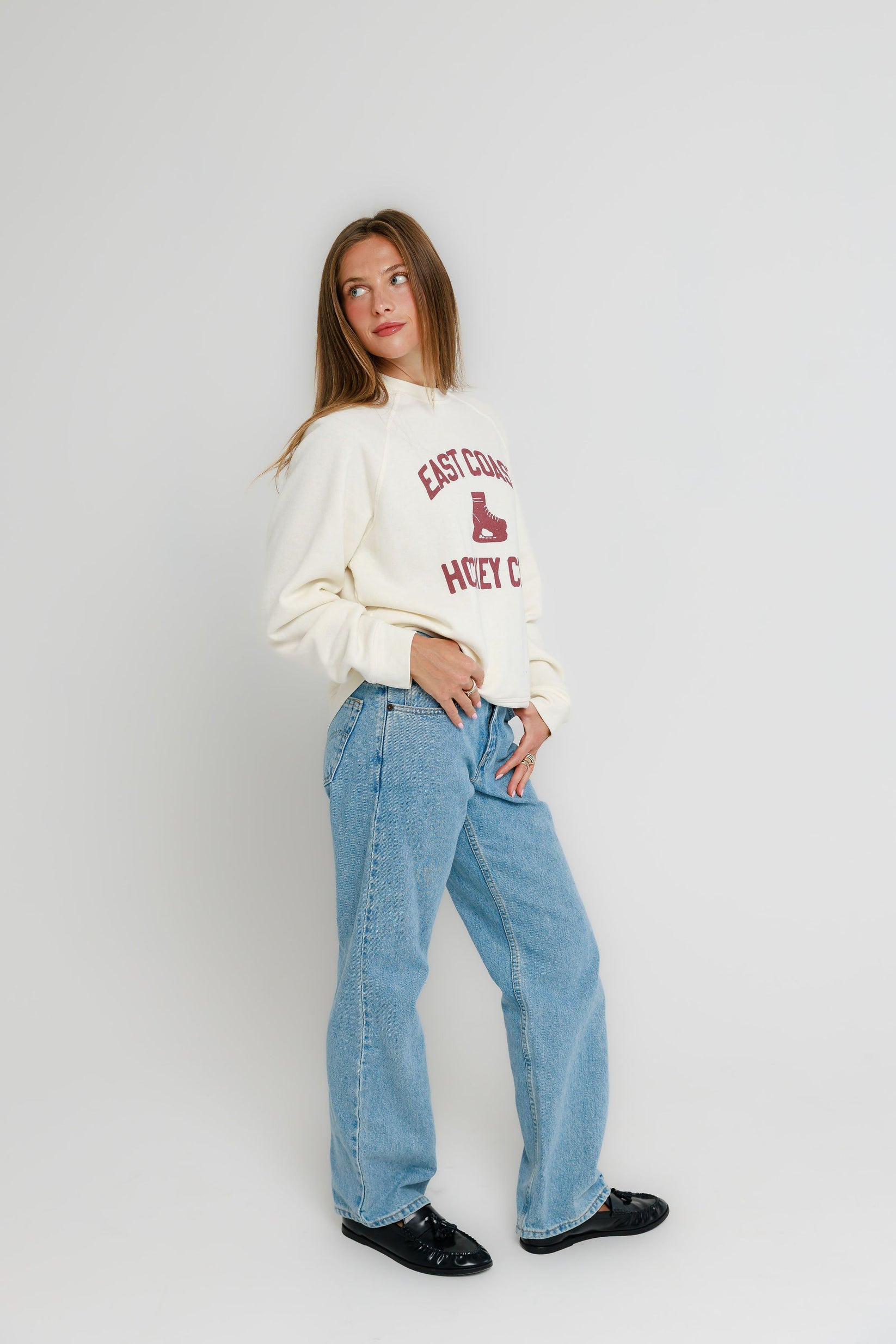 Sunny Somewhere East Coast Hockey Club Raglan Crew